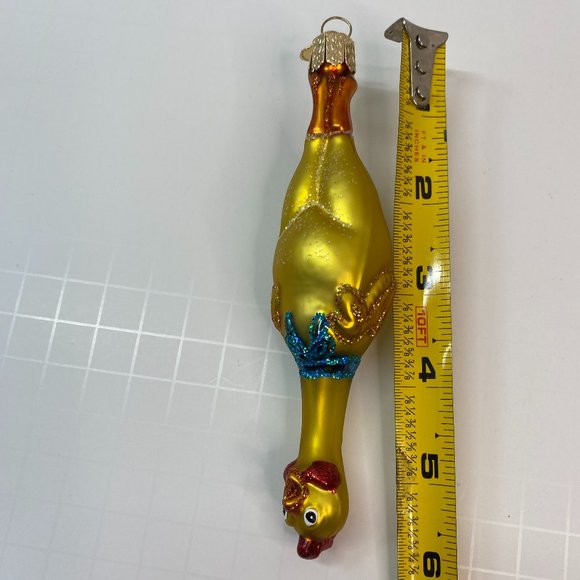 Vintage Old World Collection Rubber Chicken Ornament - Picture 4 of 5
